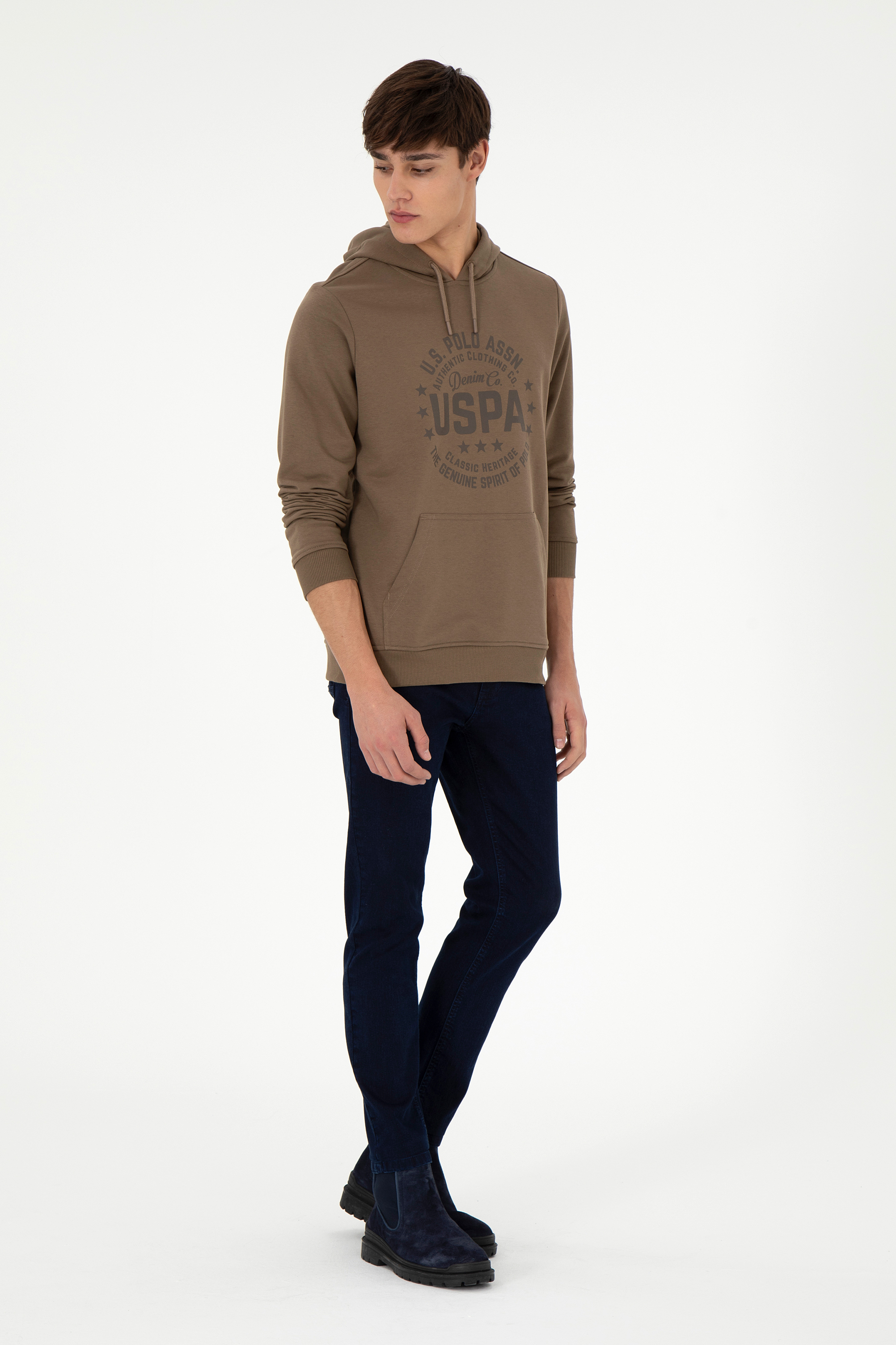Erkek Haki Sweatshirt