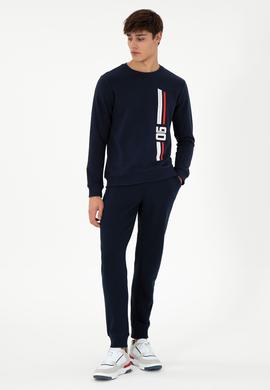 Erkek Regular Fit Bisiklet Yaka Lacivert Sweatshirt - 50293441027