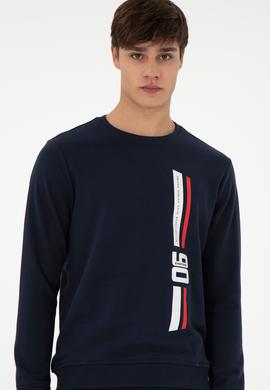 Erkek Regular Fit Bisiklet Yaka Lacivert Sweatshirt - 50293441027
