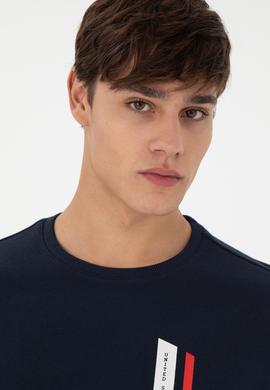 Erkek Regular Fit Bisiklet Yaka Lacivert Sweatshirt - 50293441027