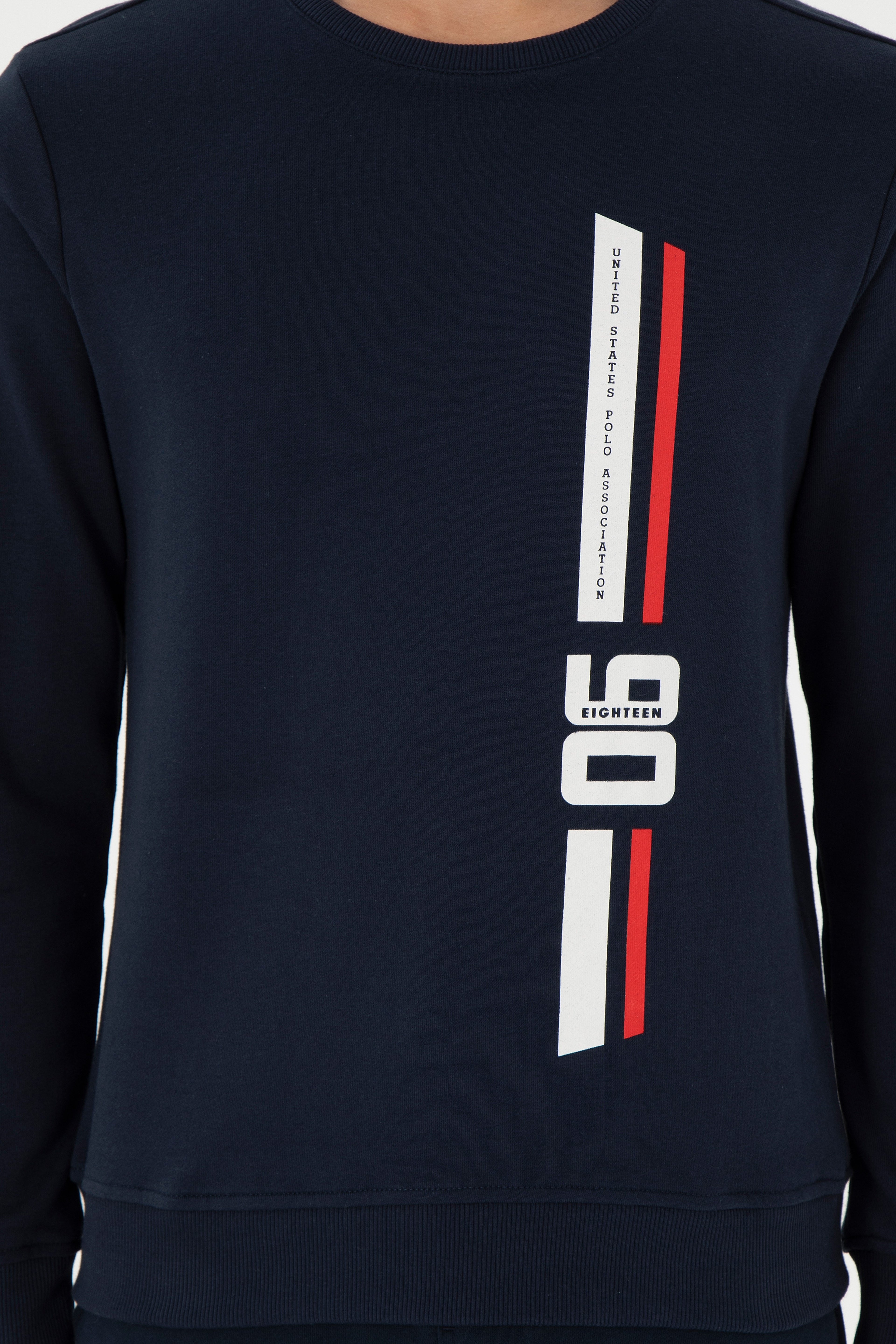 Erkek Regular Fit Bisiklet Yaka Lacivert Sweatshirt - Image 6