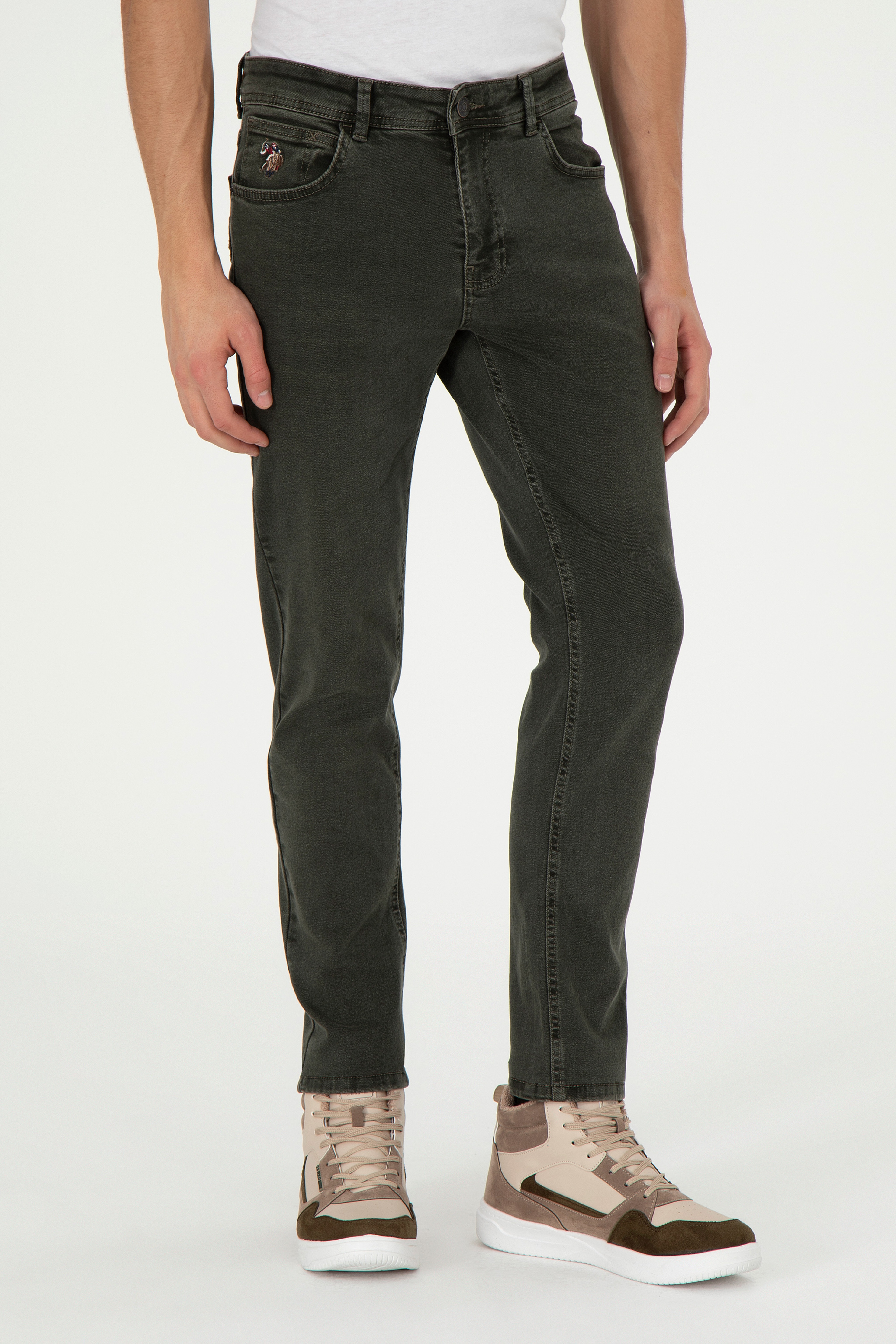 Erkek Haki Jean Pantolon