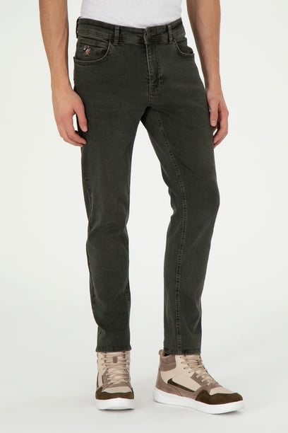 Erkek Haki Jean Pantolon