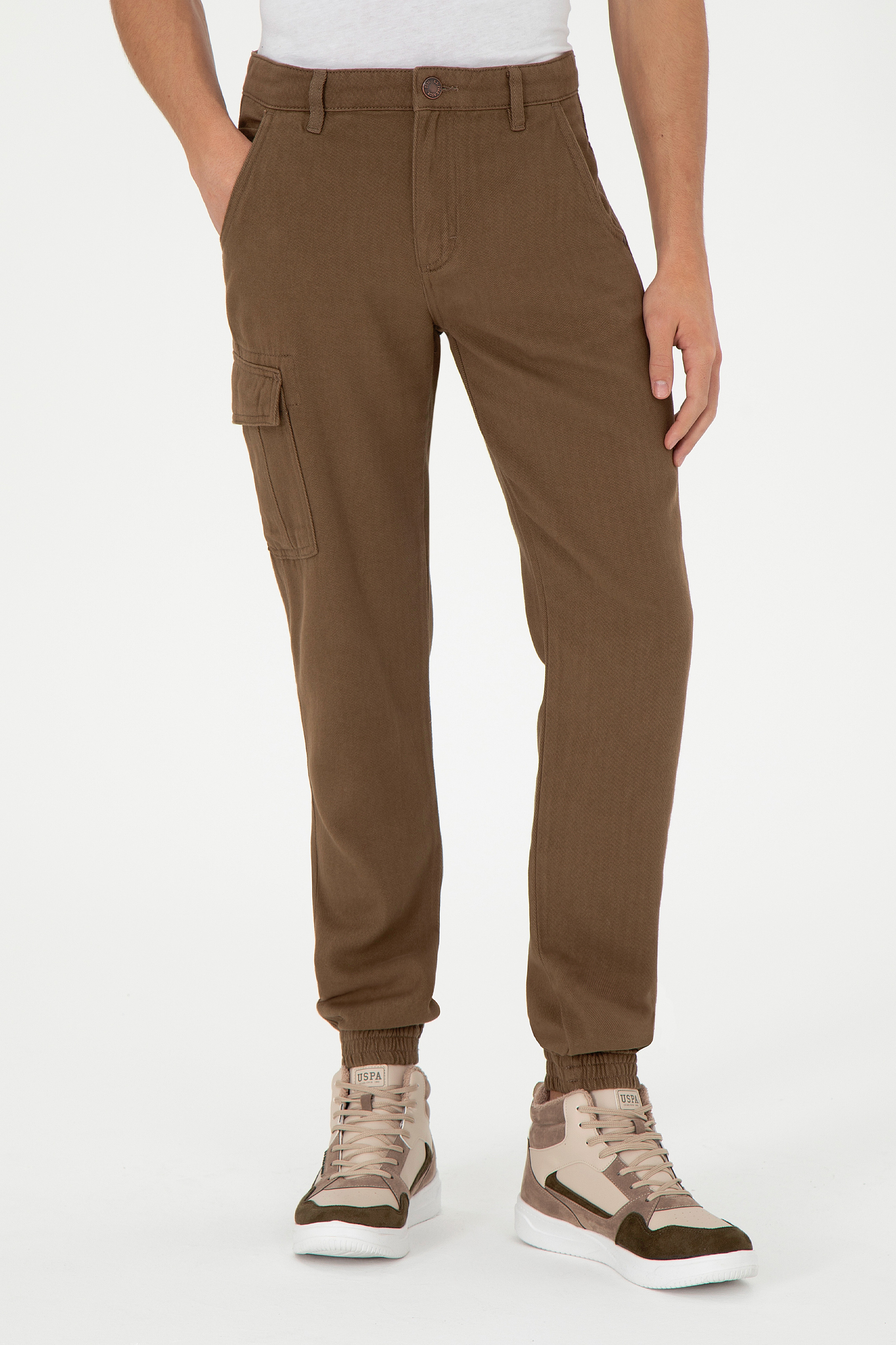 Erkek Jogger Fit Haki Kanvas Pantolon - Image 2