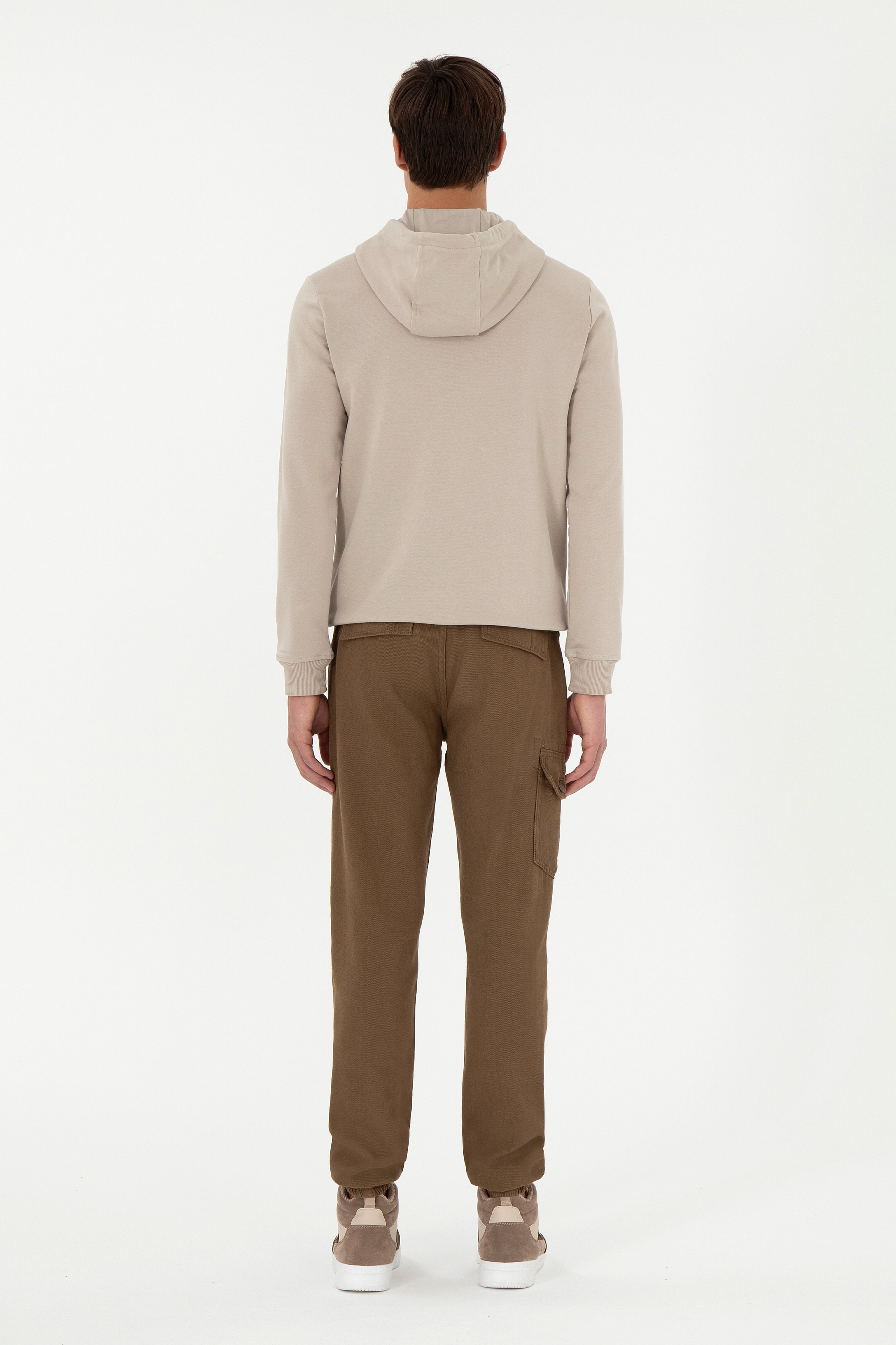 Erkek Jogger Fit Haki Kanvas Pantolon - Image 4