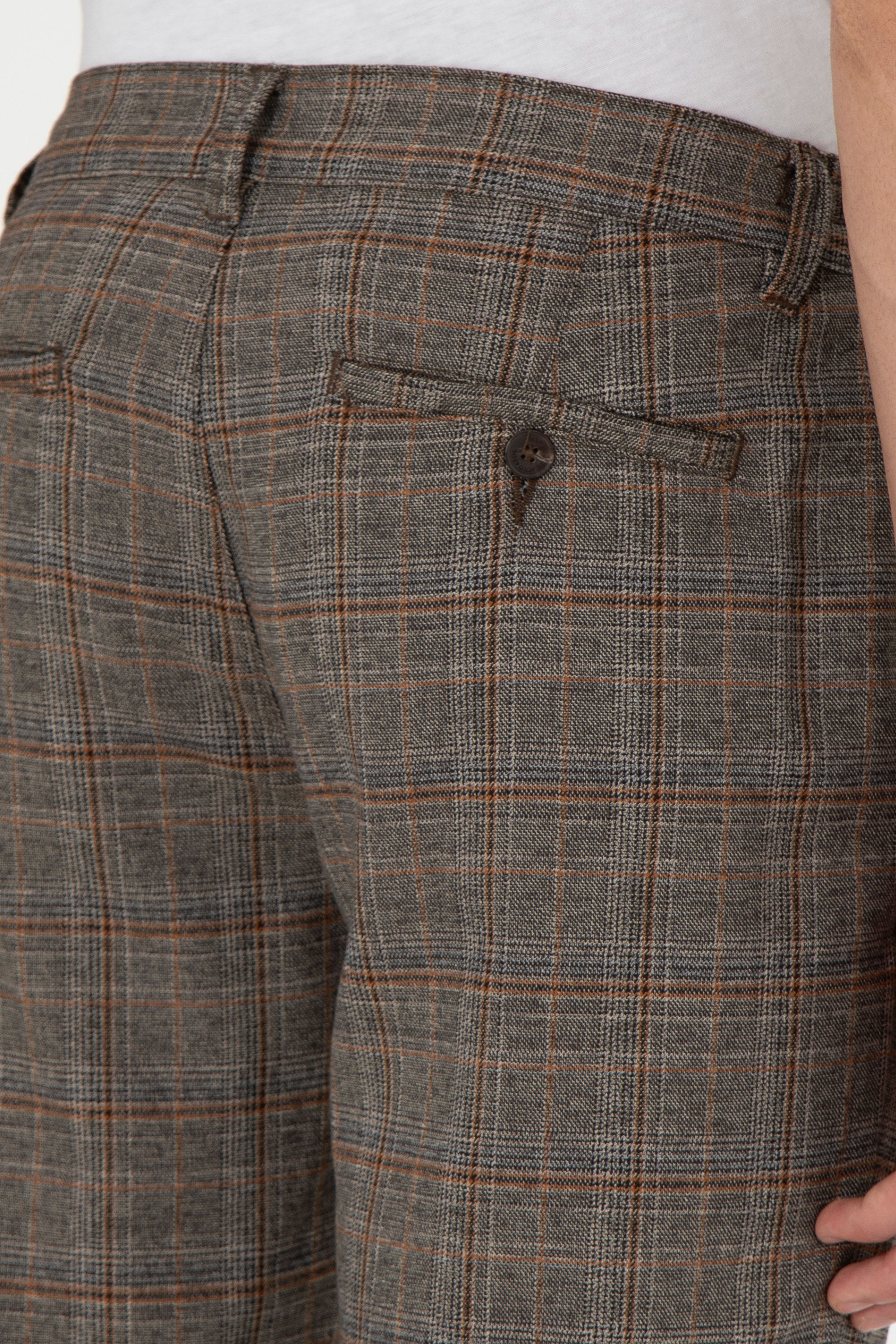 Erkek Slim Fit Kahverengi Kanvas Pantolon