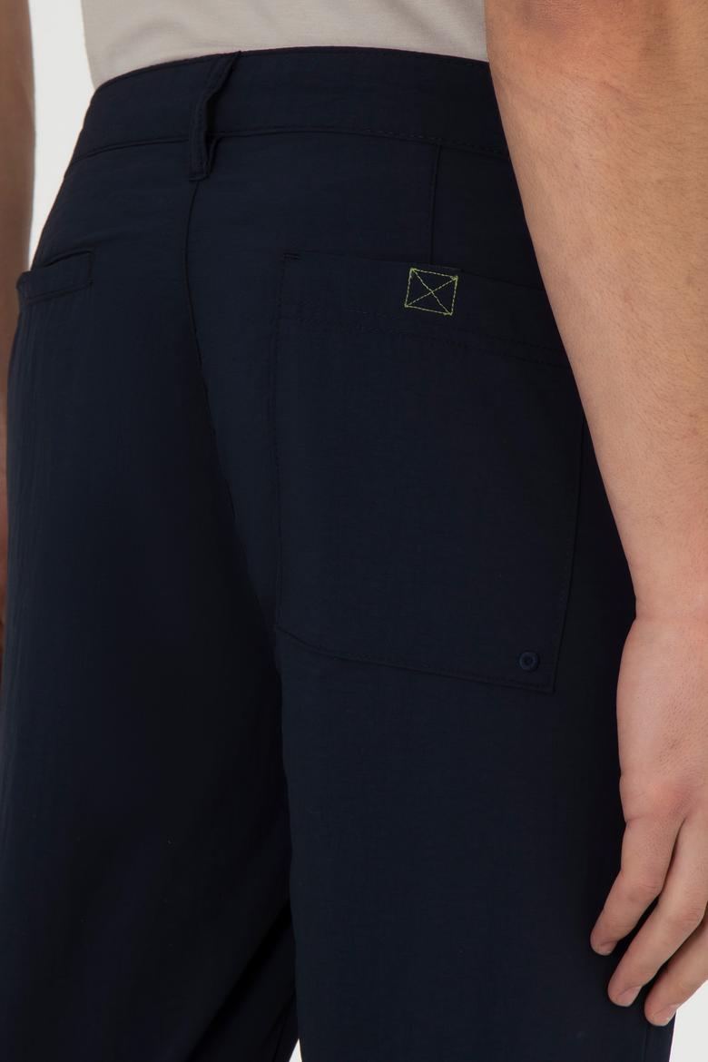 Erkek Lacivert Kanvas Pantolon - 50291170024