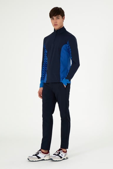 Erkek Slim Fit Lacivert Kanvas Pantolon