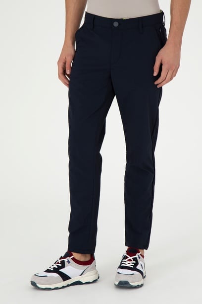 Erkek Slim Fit Lacivert Kanvas Pantolon