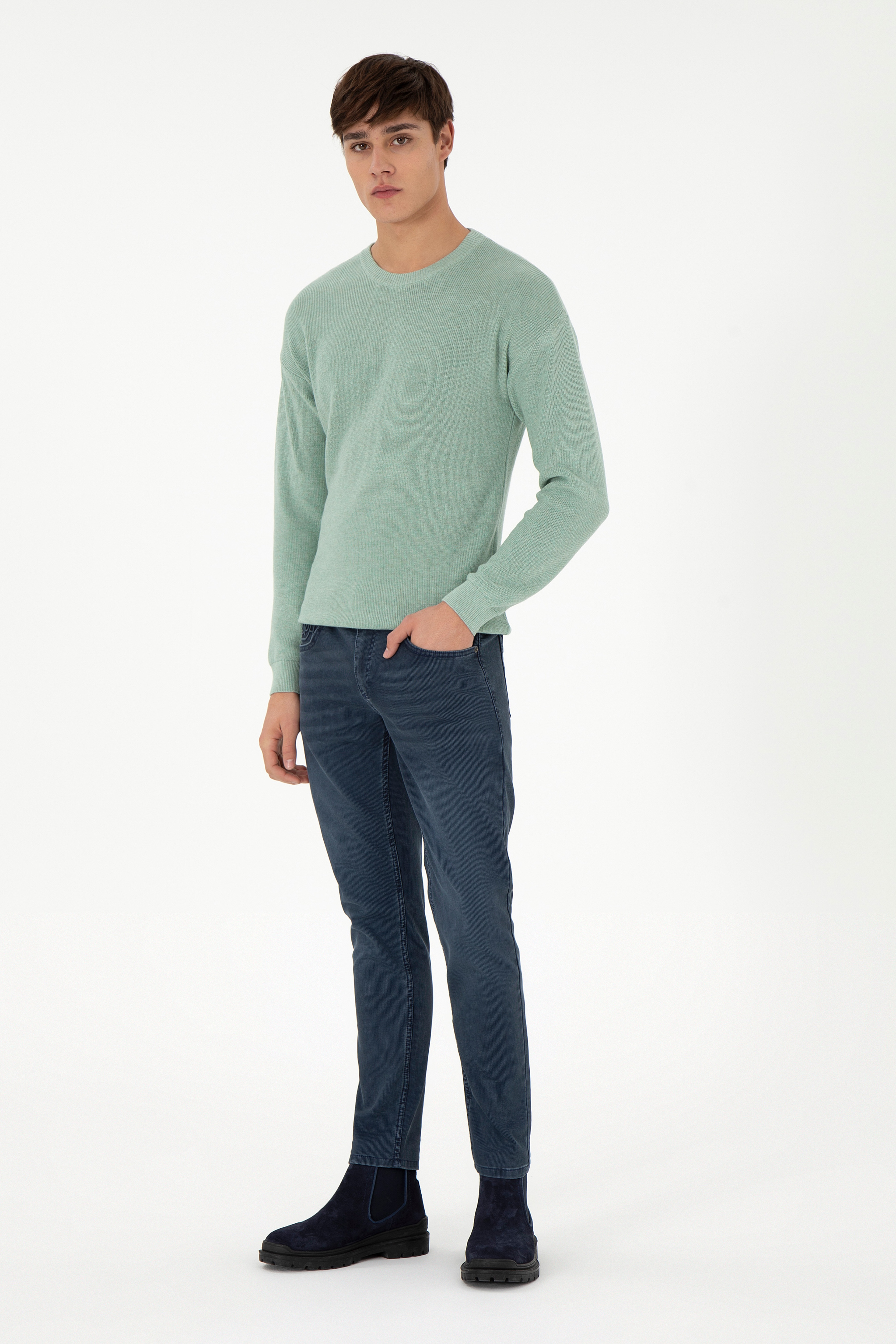 Erkek İndigo Jean Pantolon - Image 1