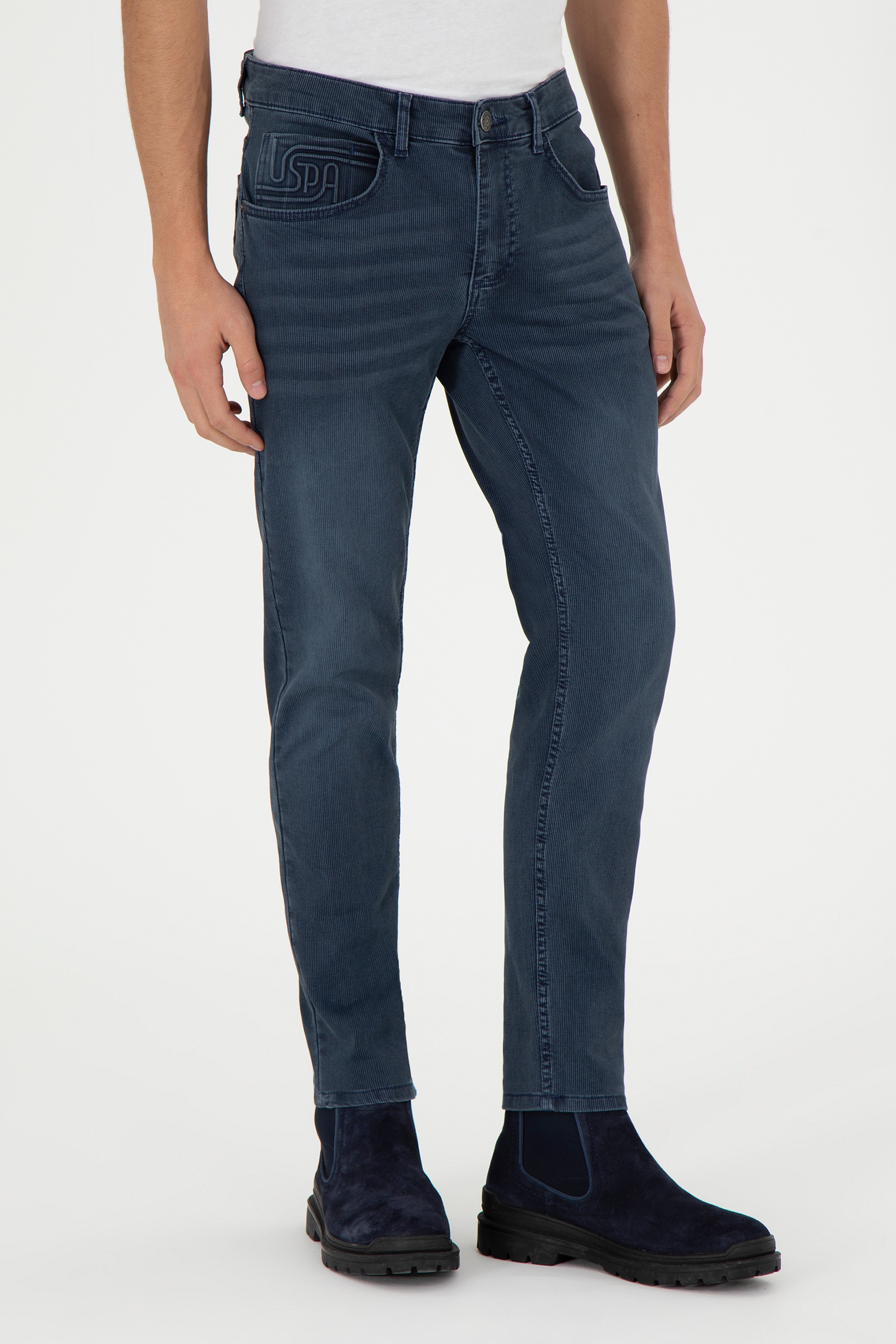 Erkek İndigo Jean Pantolon - Image 2