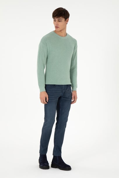 Erkek İndigo Jean Pantolon