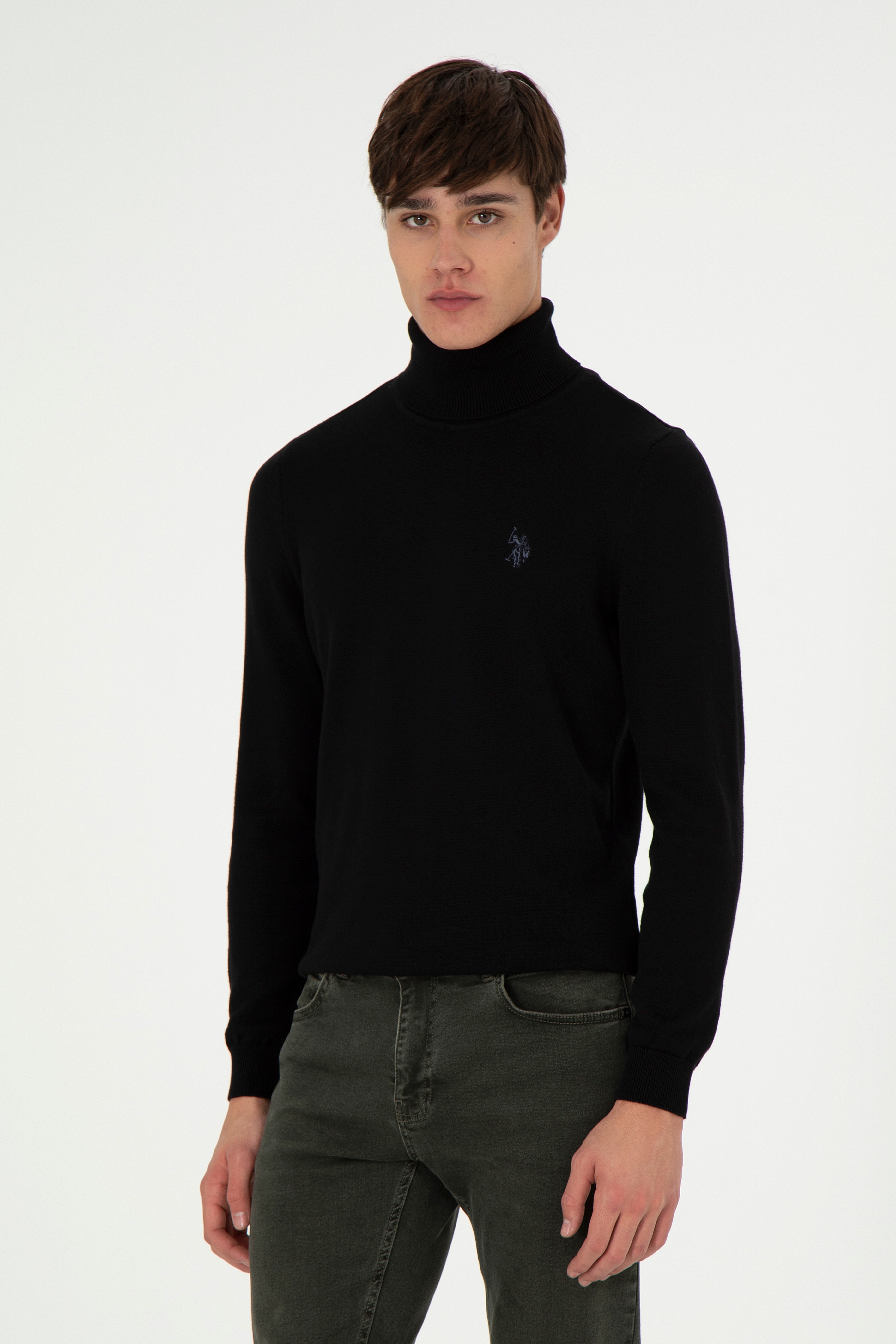 Erkek Siyah Basic Kazak - Image 1