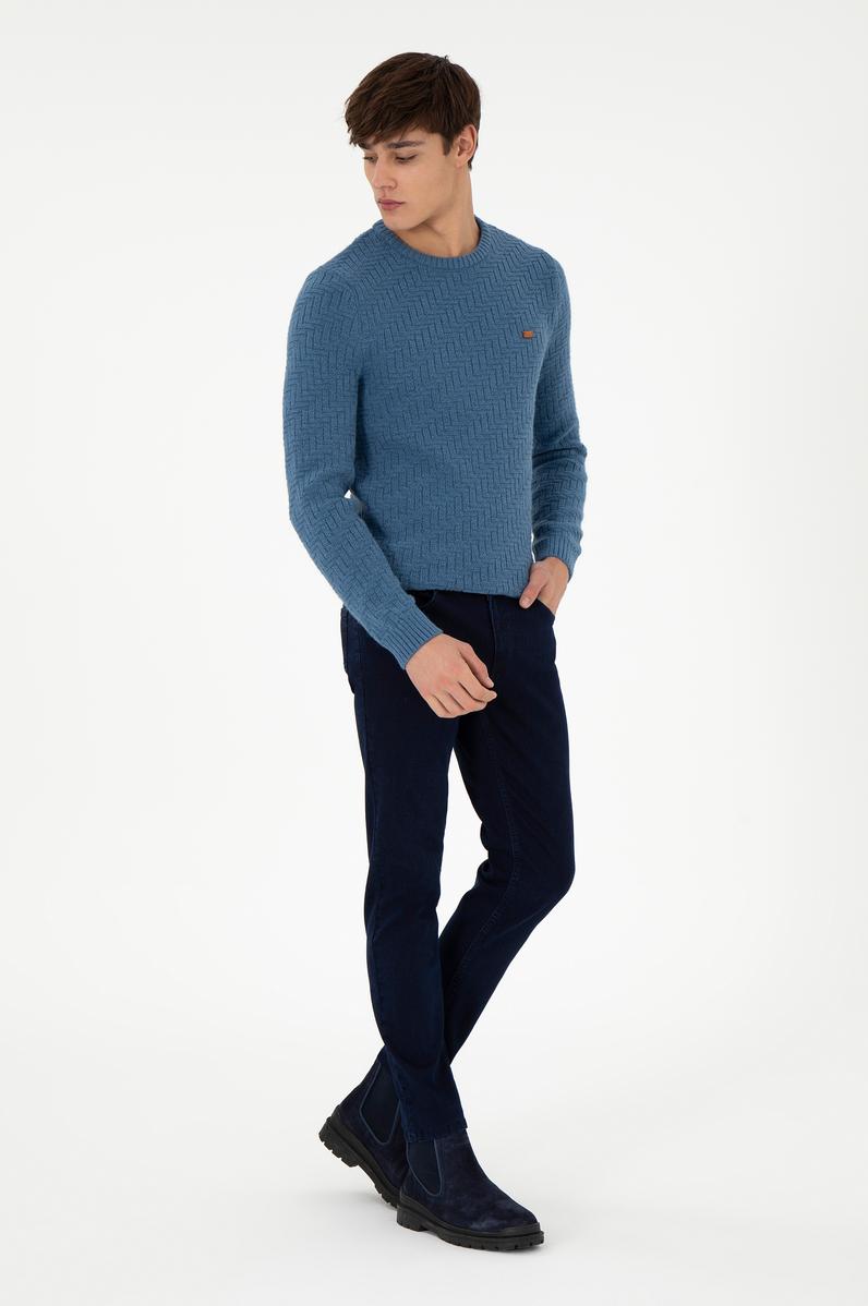 Erkek Koyu Mavi Jean Pantolon