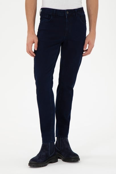 Erkek Koyu Mavi Jean Pantolon