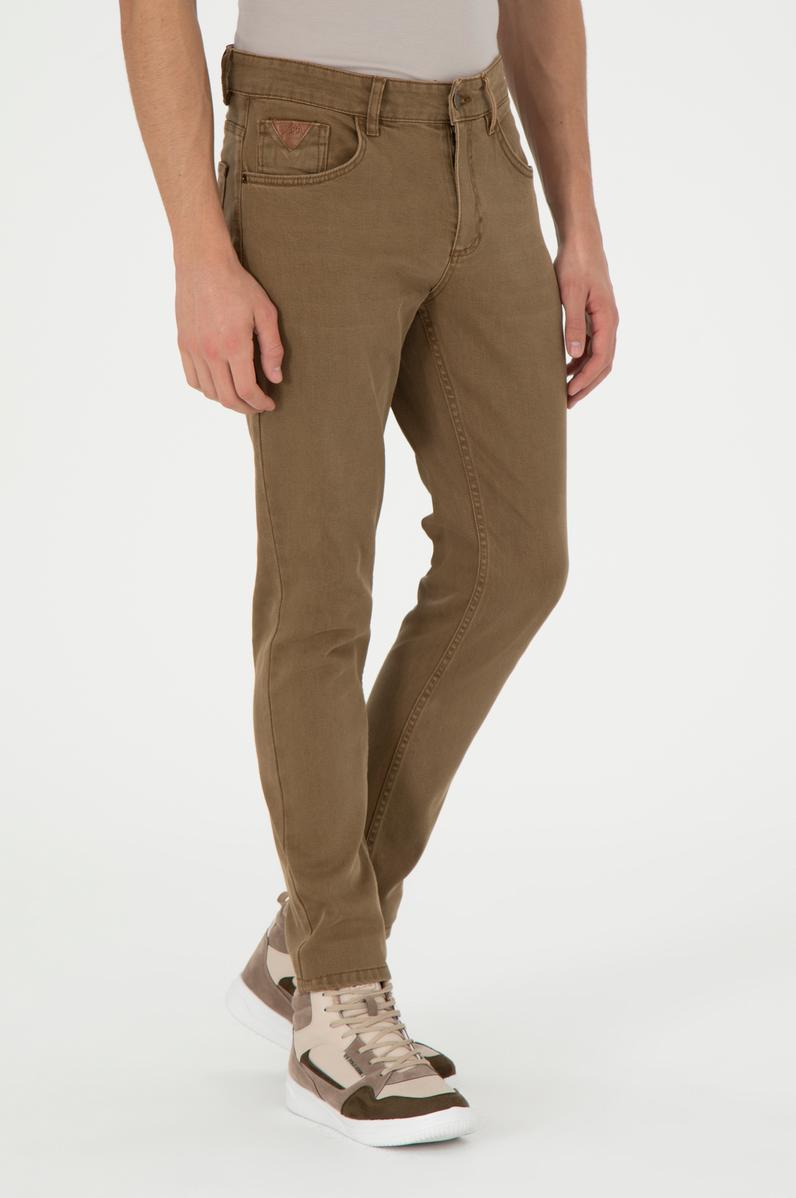 Erkek Hardal Jean Pantolon