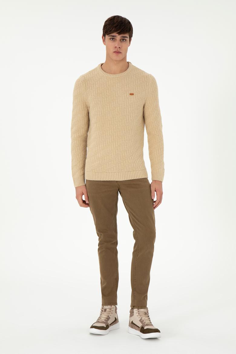 Erkek Hardal Jean Pantolon