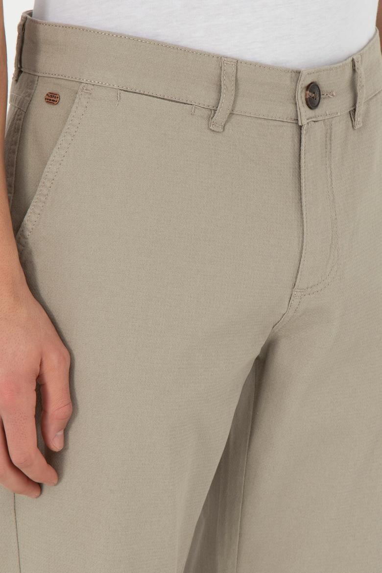 Erkek Regular Fit Açık Haki Kanvas Pantolon - 50291179109