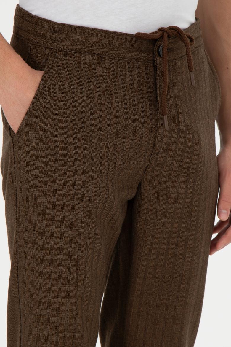 Erkek Kahverengi Kanvas Pantolon - 50291200099