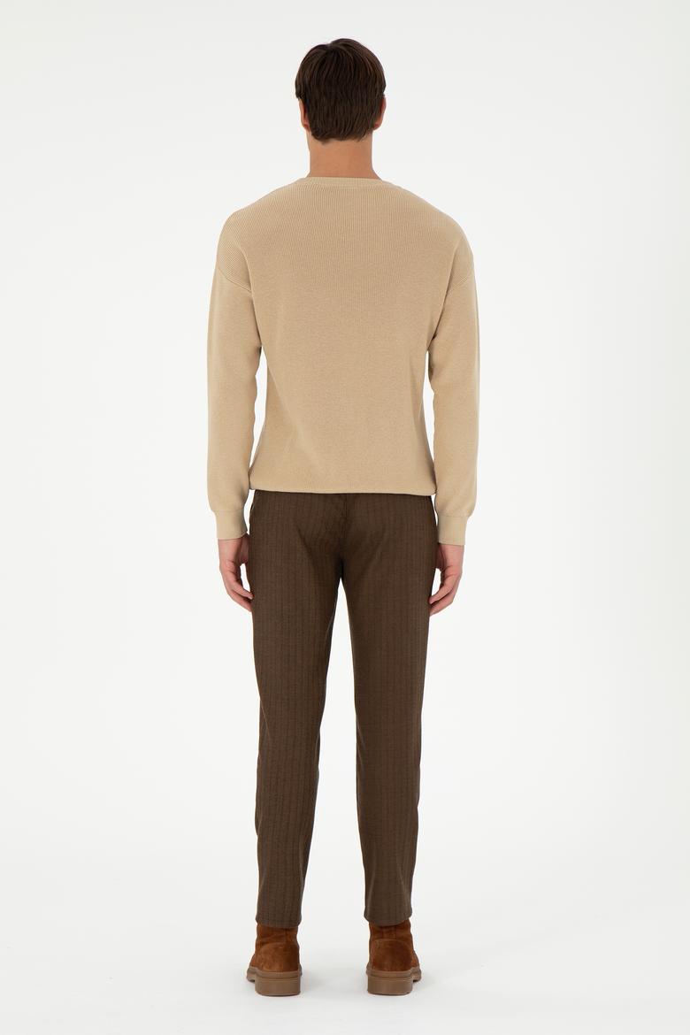 Erkek Kahverengi Kanvas Pantolon - 50291200099