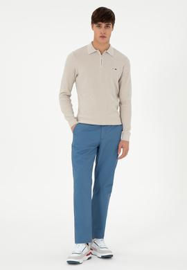 Erkek Regular Fit Saks Kanvas Pantolon - 50291179179