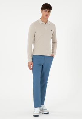 Erkek Regular Fit Saks Kanvas Pantolon - 50291179179