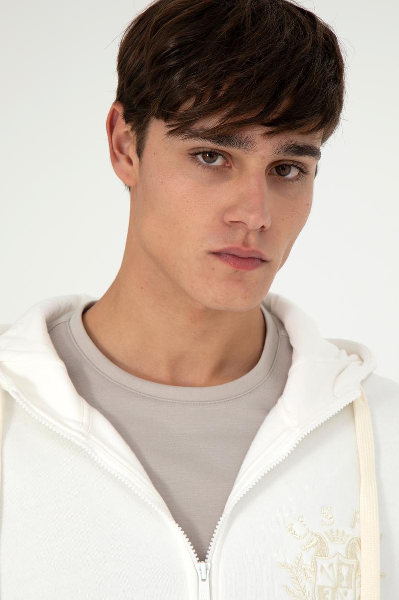 Erkek Krem Örme Hırka