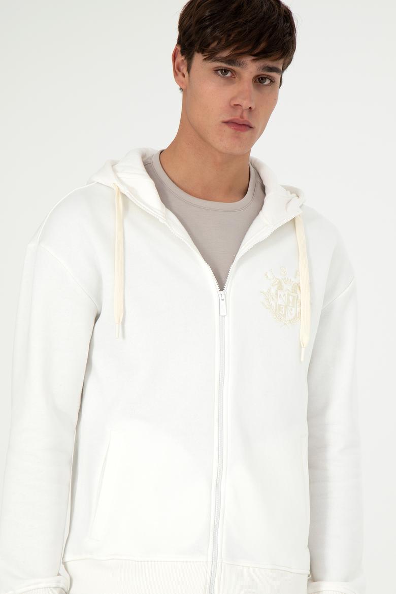 Erkek Krem Örme Hırka - 50290731011