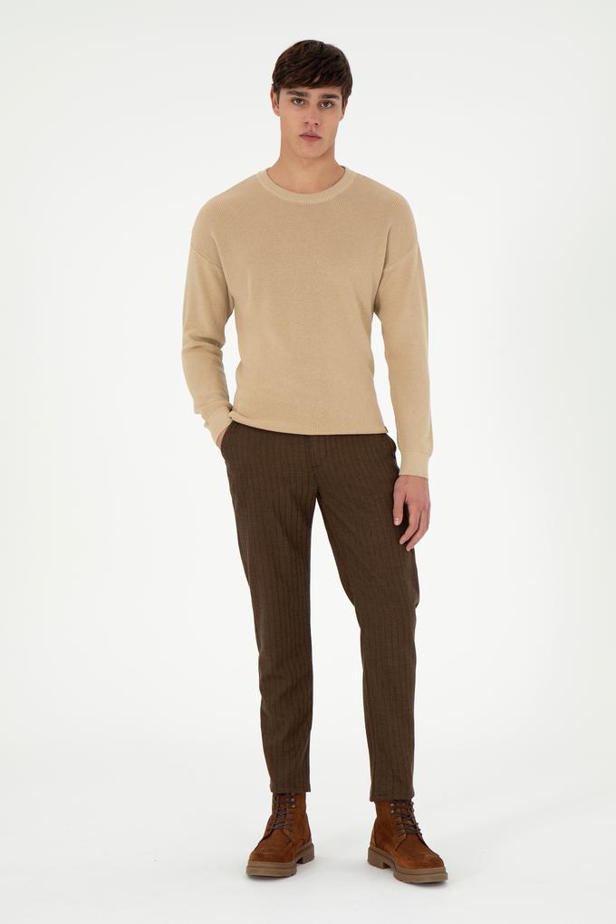 Erkek Kahverengi Kanvas Pantolon