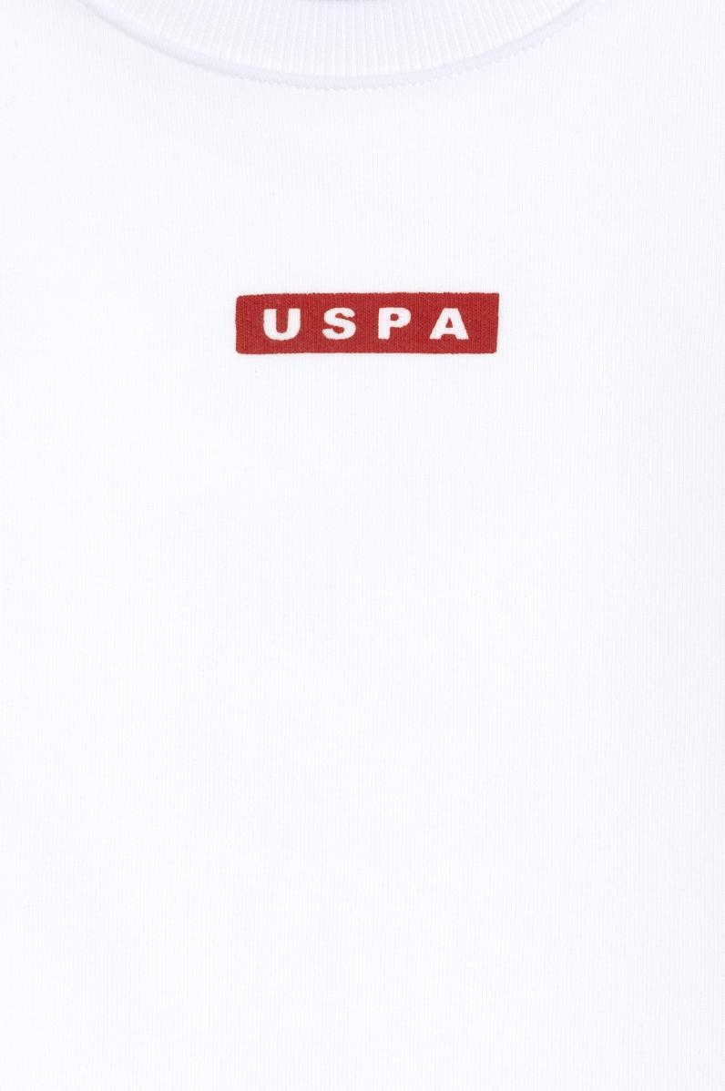 Erkek Çocuk Beyaz Bisiklet Yaka Sweatshirt