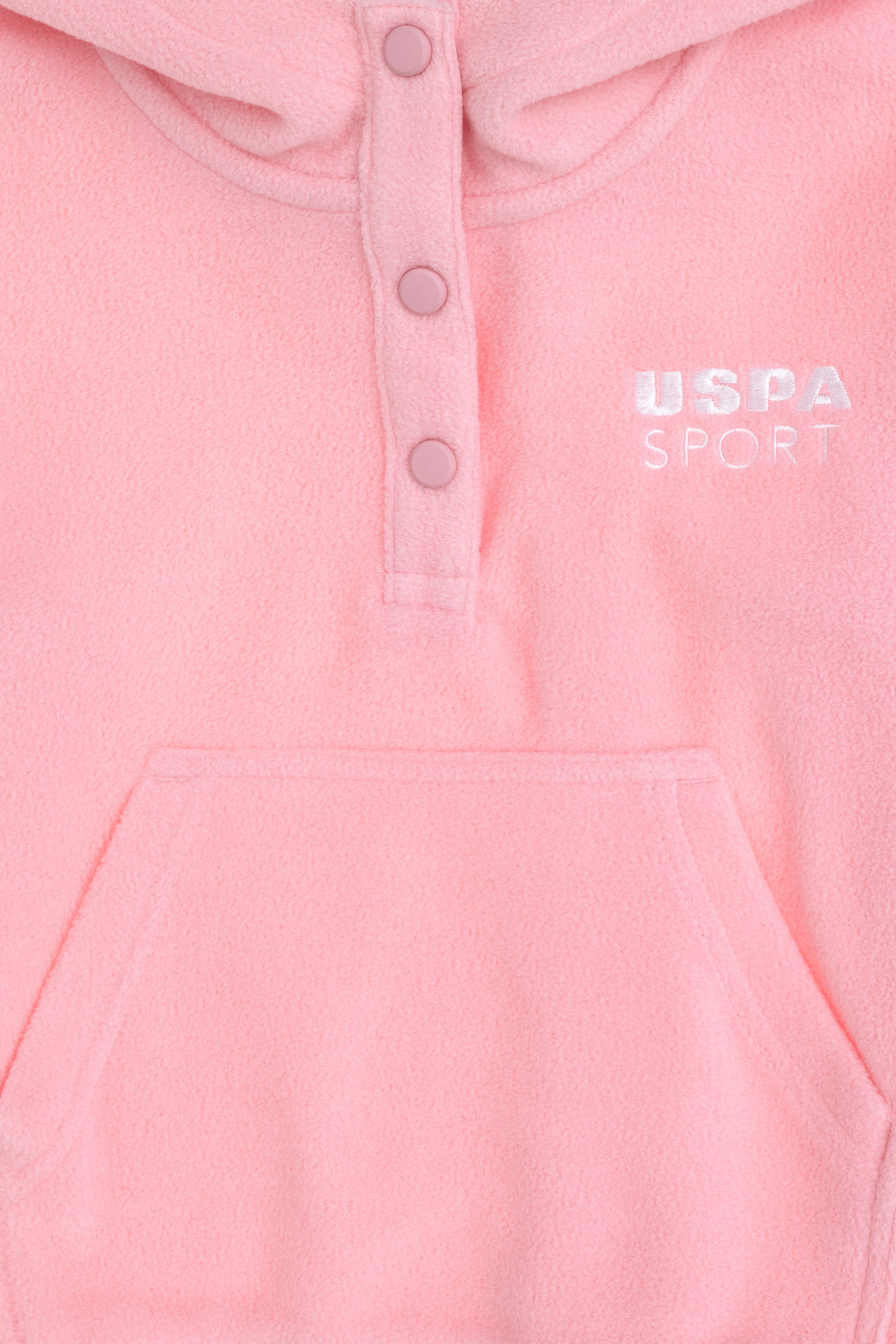 Kız Çocuk Pudra Kapüşonlu Sweatshirt