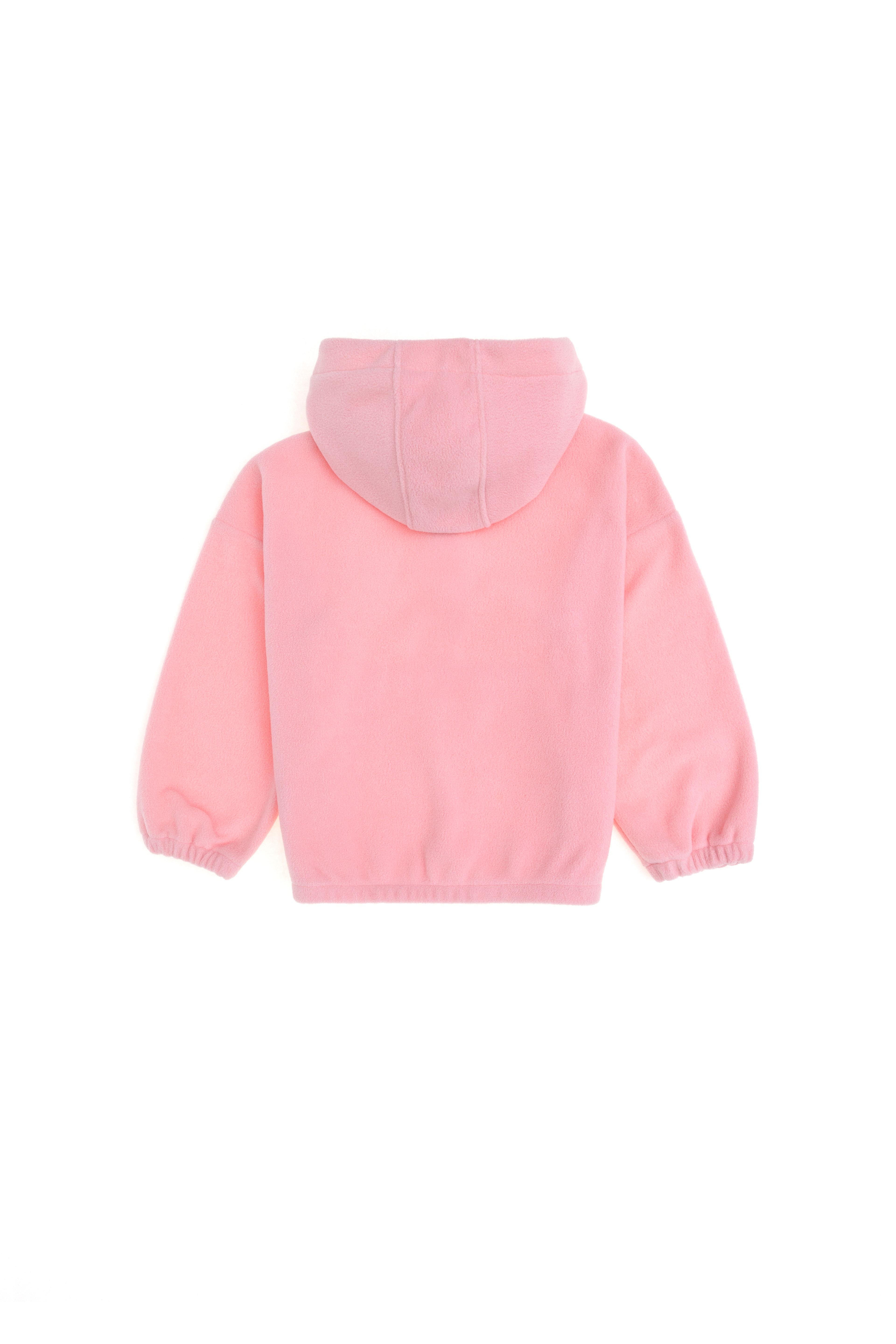 Kız Çocuk Pudra Kapüşonlu Sweatshirt - Image 2