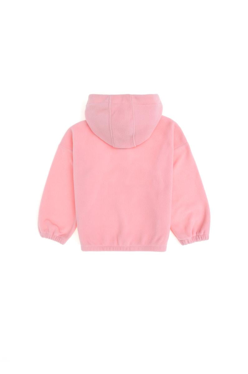 Kız Çocuk Pudra Kapüşonlu Sweatshirt