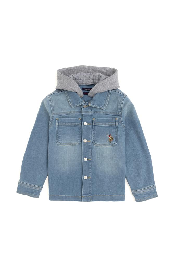 Erkek Çocuk Açık Mavi Jean Gömlek