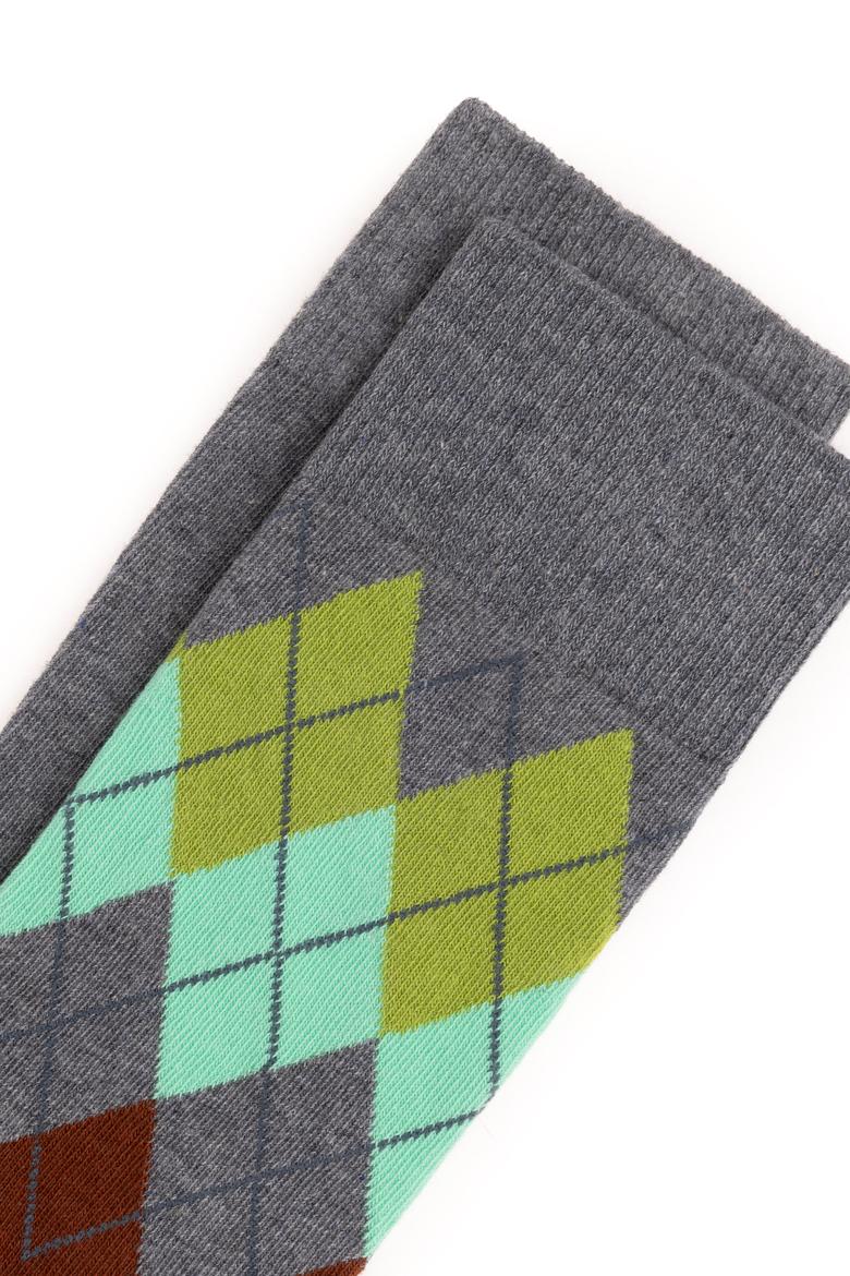 Erkek Gri Melanj Çorap - 50295657002