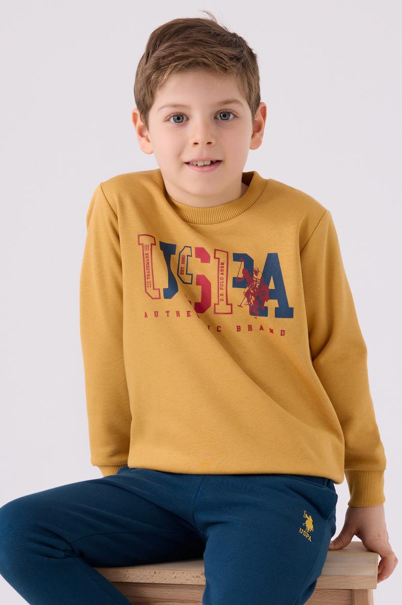 Erkek Çocuk Hardal Pijama Takımı