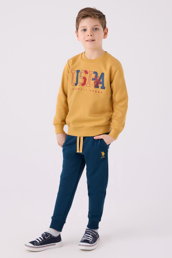 Erkek Çocuk Hardal Pijama Takımı