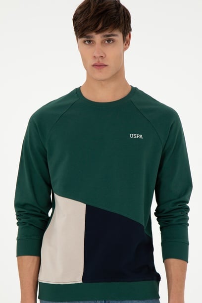 Erkek Koyu Yeşil Sweatshirt