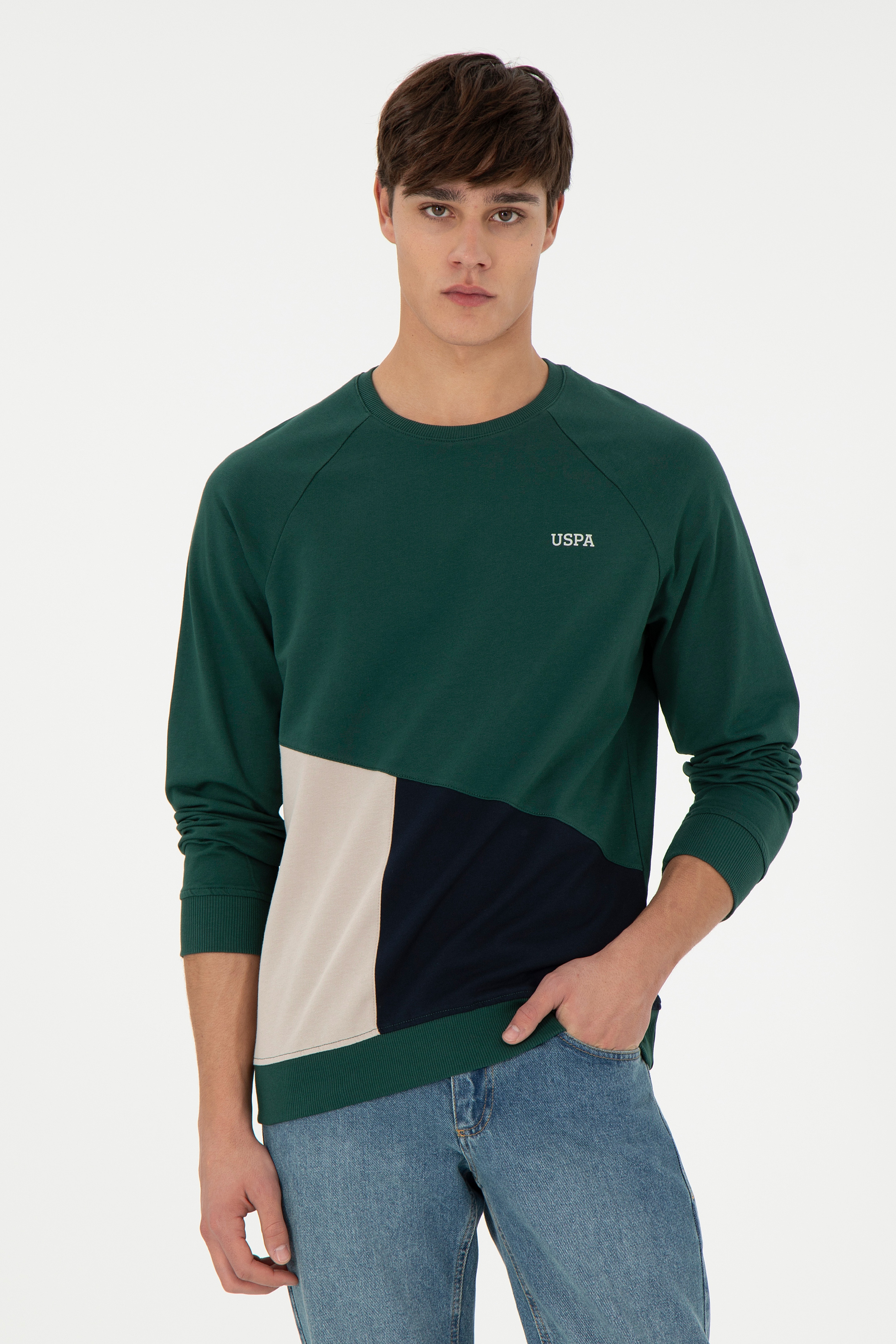 Erkek Koyu Yeşil Sweatshirt - Image 1