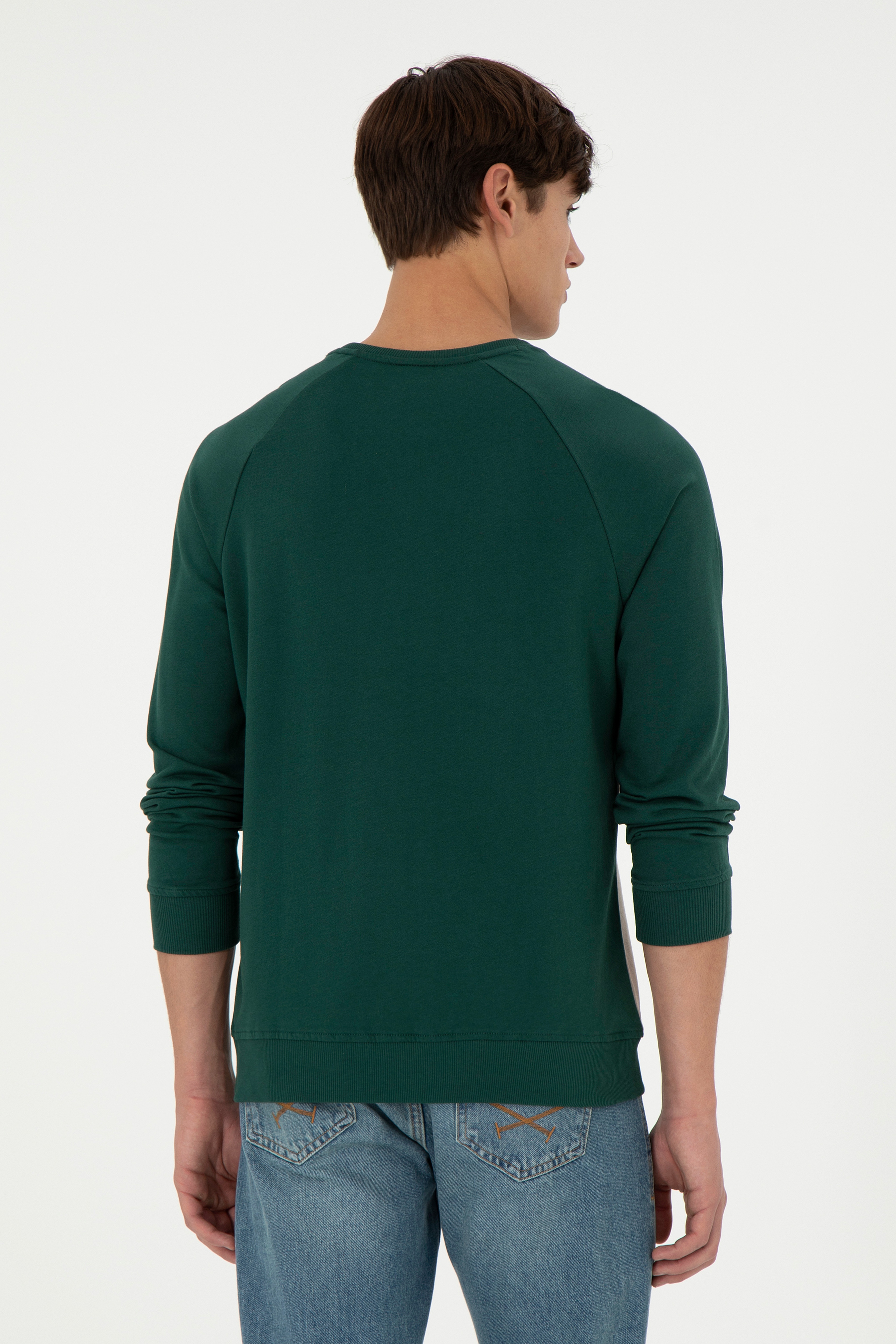 Erkek Koyu Yeşil Sweatshirt