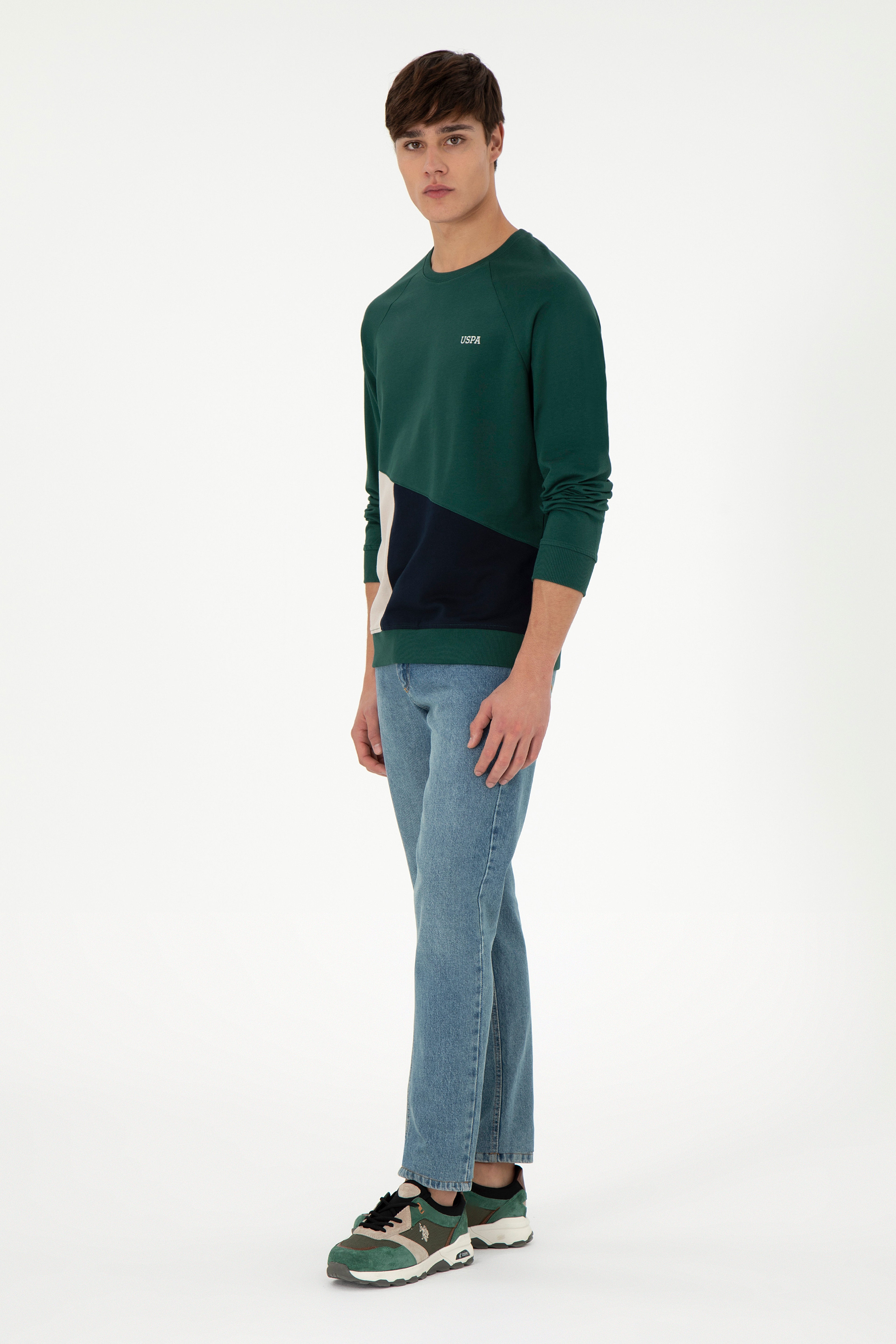 Erkek Koyu Yeşil Sweatshirt - Image 4