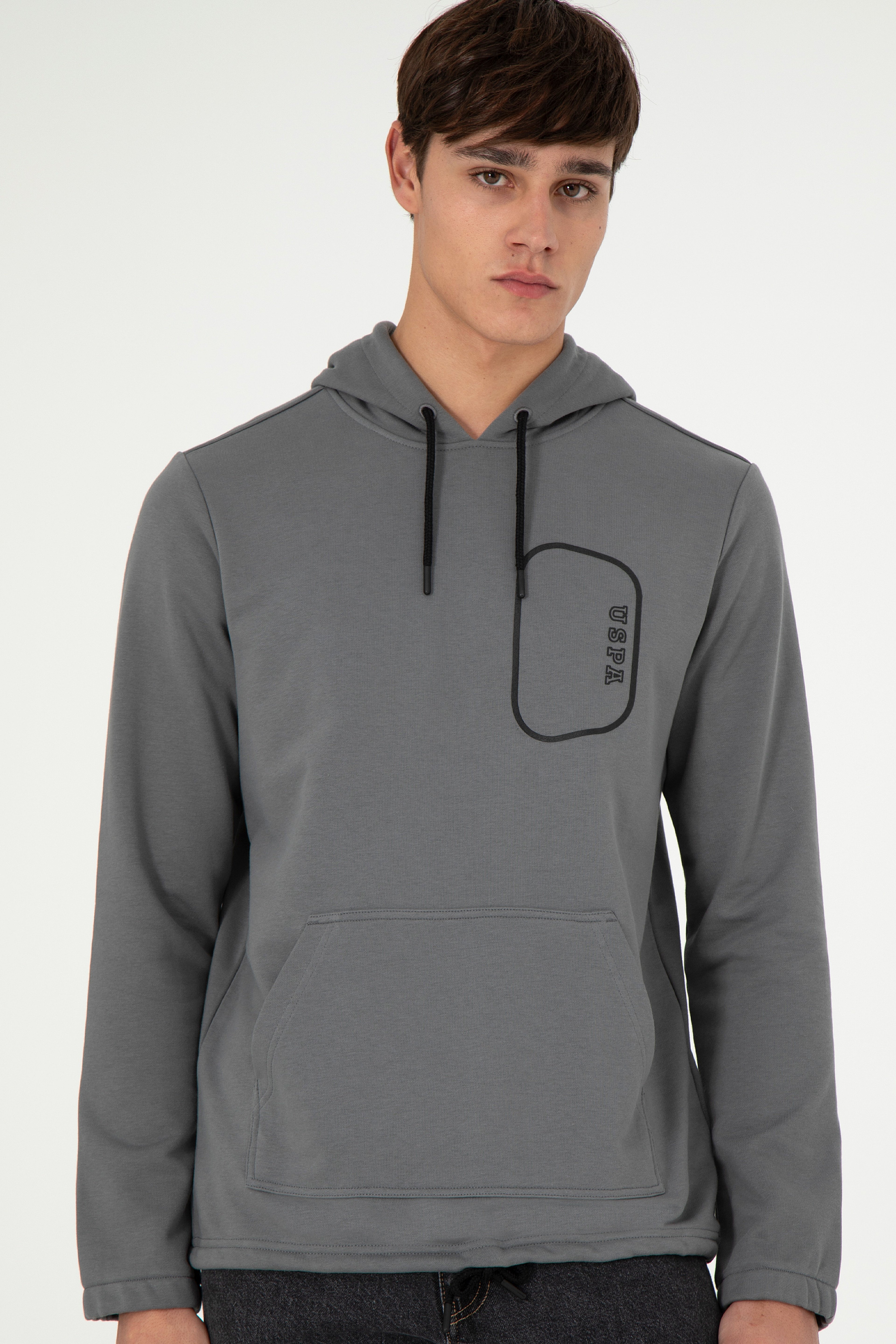Erkek Gri Sweatshirt - Image 3