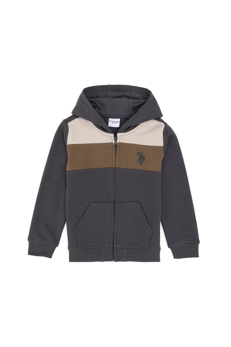 Erkek Çocuk Fermuarlı Kapüşonlu Antrasit Sweatshirt