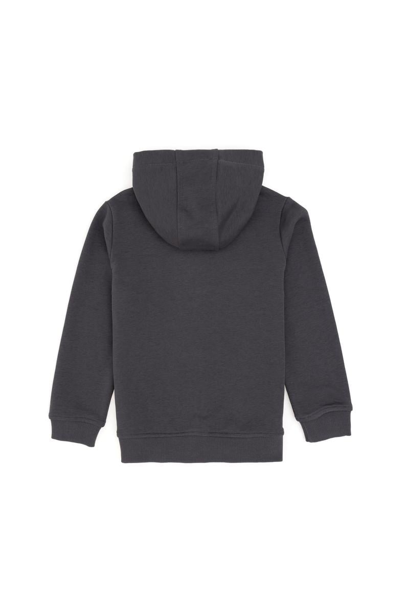 Erkek Çocuk Fermuarlı Kapüşonlu Antrasit Sweatshirt