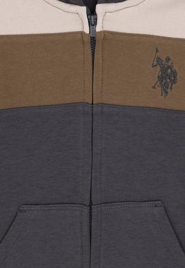 Erkek Çocuk Fermuarlı Kapüşonlu Antrasit Sweatshirt - 50293724040