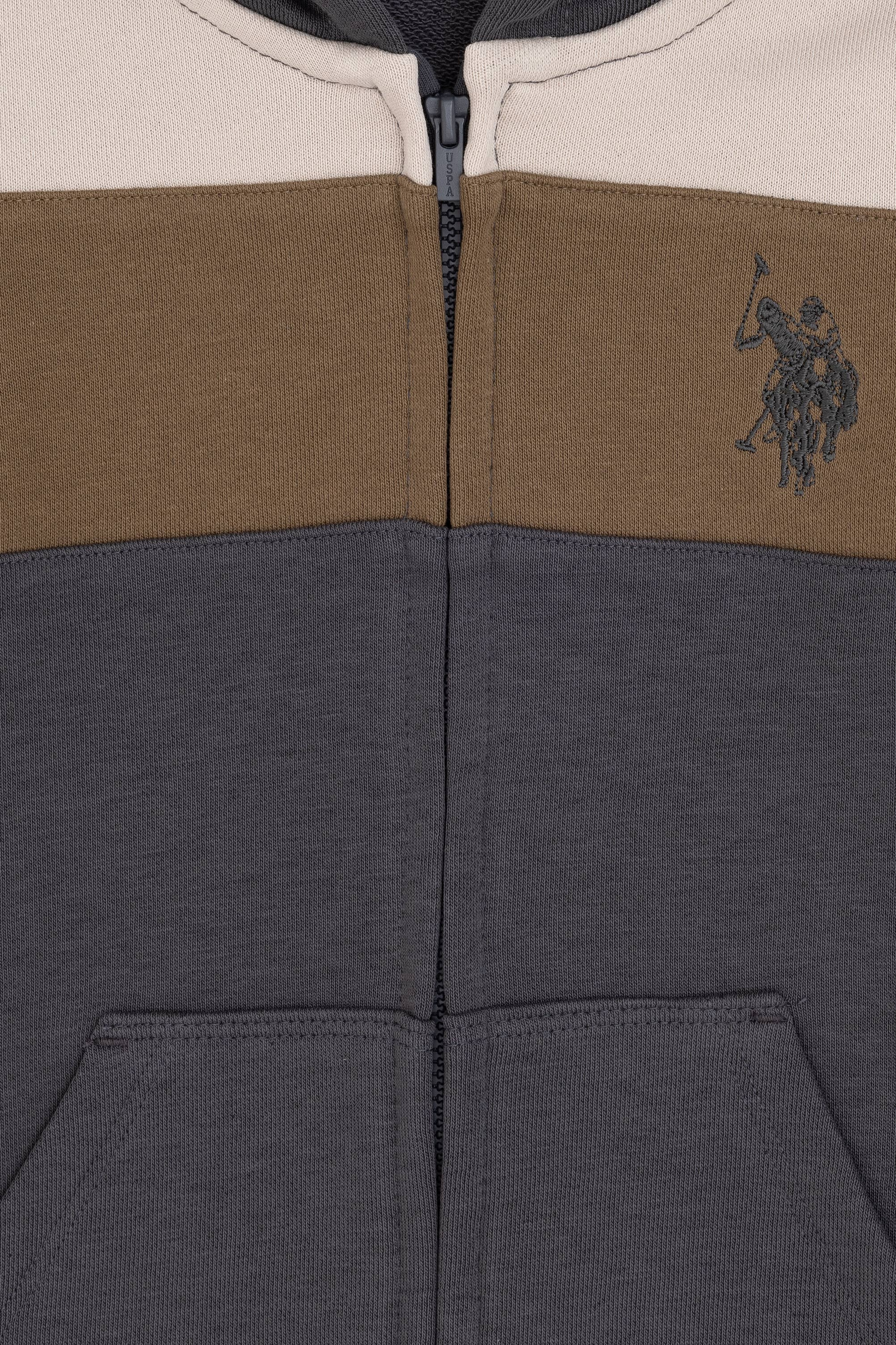 Erkek Çocuk Fermuarlı Kapüşonlu Antrasit Sweatshirt - Image 3