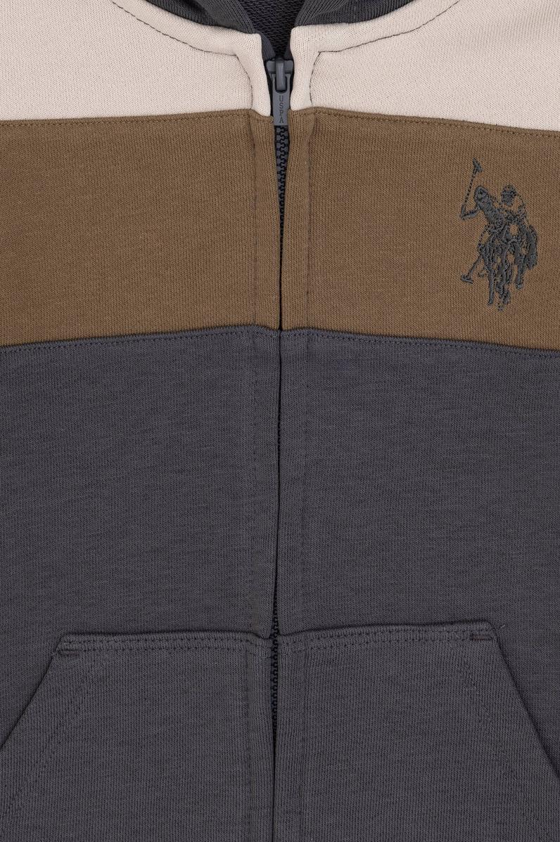 Erkek Çocuk Fermuarlı Kapüşonlu Antrasit Sweatshirt