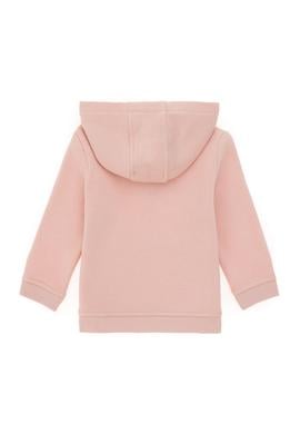 Kız Bebek Toz Pembe Kapüşonlu Şardonlu Basic Sweatshirt - 50296408053