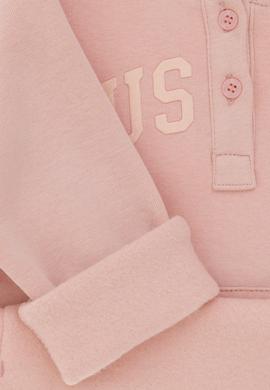 Kız Bebek Toz Pembe Kapüşonlu Şardonlu Basic Sweatshirt - 50296408053