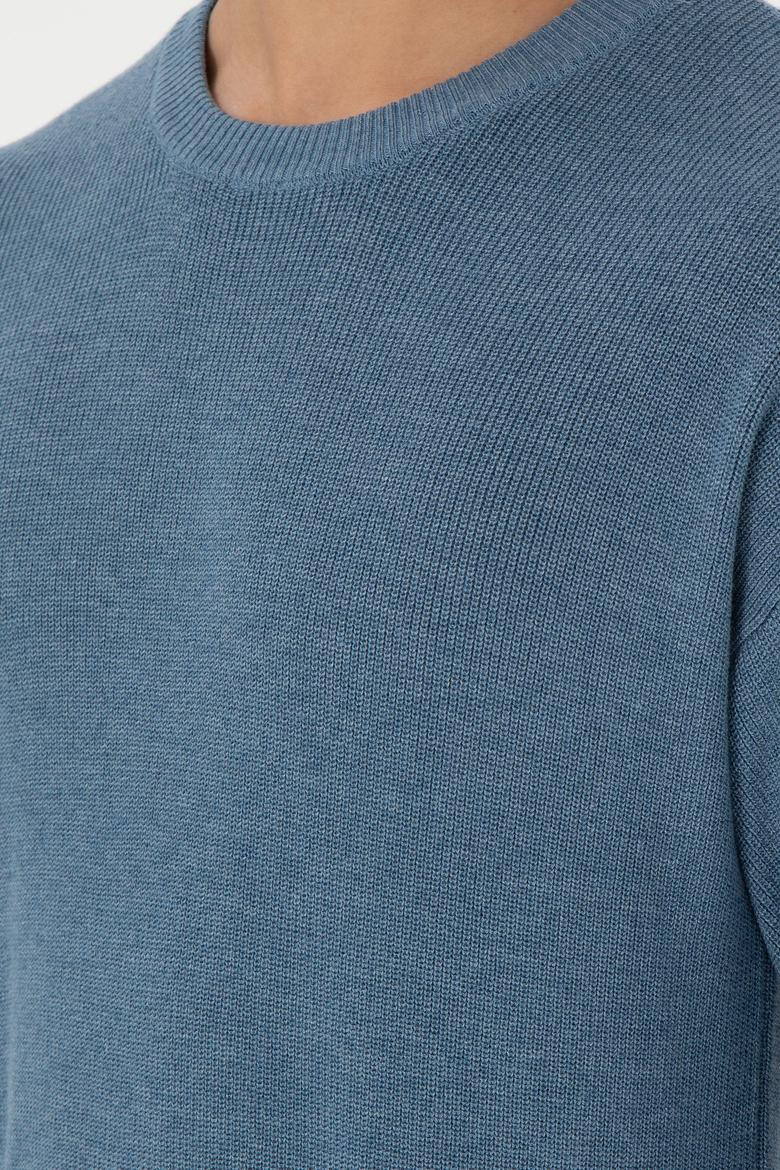 Erkek Regular Fit Bisiklet Yaka Mavi Basic Kazak - 50298267010